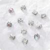 Zircone Brillante Farfalla Fiocco Cuore Link Charm Italiani Adatti per Bracciale in Acciaio Inossidabile da 9mm Gioielli da Donna Fai da Te Creazione Regali