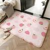 Soft Absorbent Non-Slip Rug Food Peach Floor Mat Home Decor Doormat Bedroom Floor Mat Shower Carpet