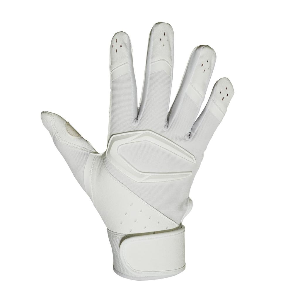 CUTTERS Pálkovací rukavice B444S Power Control Solid Baseball Softball S Bílá 4.0 Obouruční