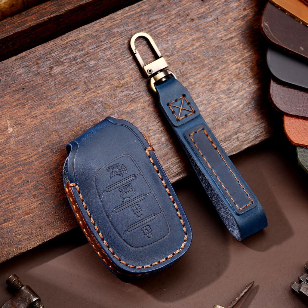 Geeignet für moderne Schlüsselsätze hyundai mad horse Leder rein handgefertigt High-End Autoschlüsseltaschen echtes Rindsleder