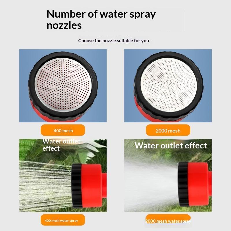1PC Garden Sprinkler Combined With Stainless Steel And Plastic 400 To 2000 Mesh Scattering Nozzle For Flower Plant Watering Work