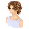 Damen-Mix-Gold Modisches kurzes lockiges Haar Großes Schraublocken Synthetisches Stirnband
