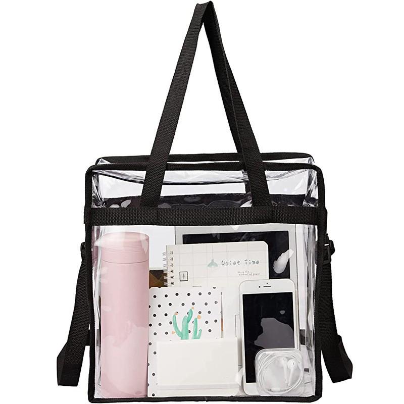 Versatile Transparent PVC Tote: Foldable Crossbody Handbag & Shoulder Bag for Shopping, Beach, and Travel