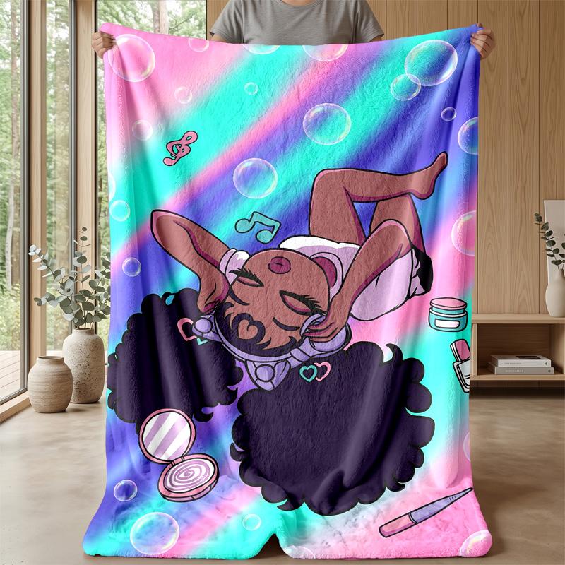 Dreamy Bubble Spa Theme Blanket Lightweight Warm Flannel Blanket Decorative Throw Blanket for Home Decoration