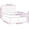 VidaXL Lit à sommier tapissier et matelas Gris foncé 140x200cm Velours - Modèle 3143026