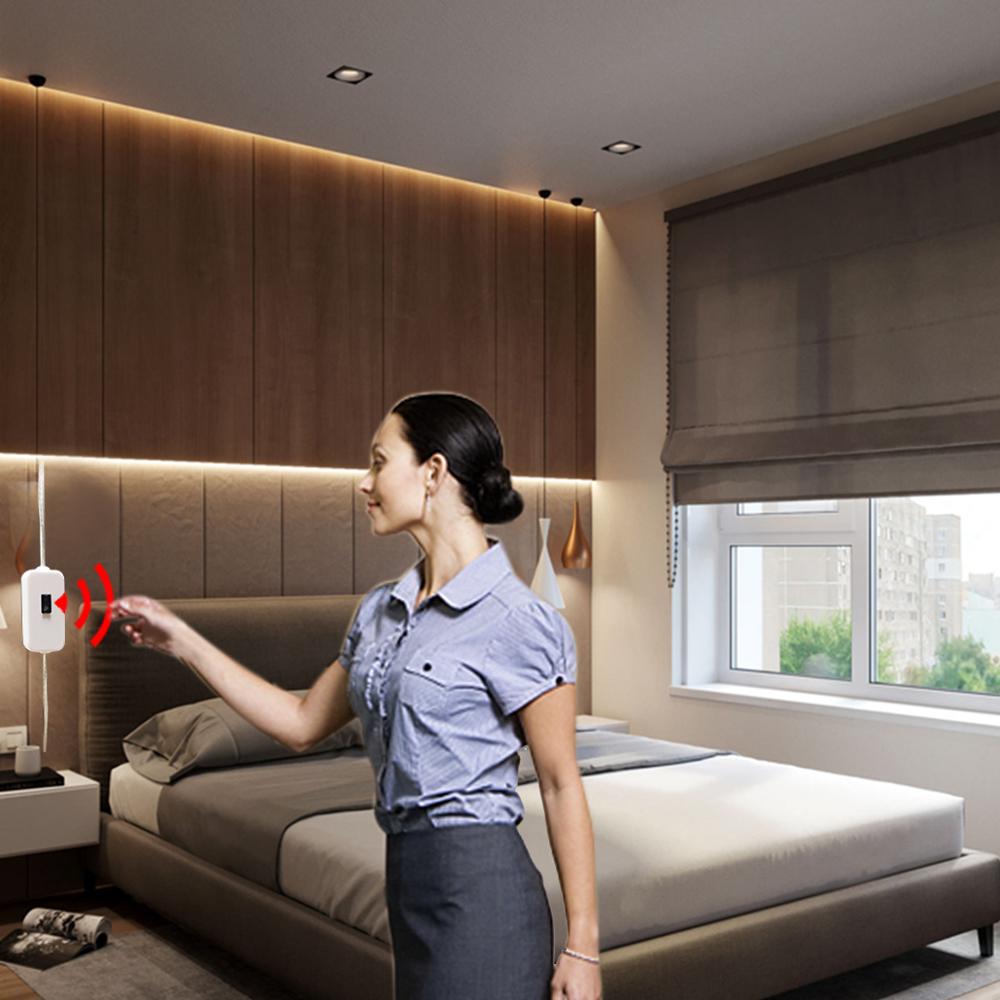 Intelligente Lampe, PIR-Bewegungssensor, Handscan, LED-Nachtlicht, 5 V, USB, LED-Streifen, wasserdichtes Band, Schlafzimmer, Zuhause, Küche, Kleiderschrank, Dekor