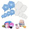 6-Piece Set of Silicone Lids, Fresh-Keeping Covers, Round Universal Sealing Bowl Lids, Leftover Food Plastic Wrap Covers
