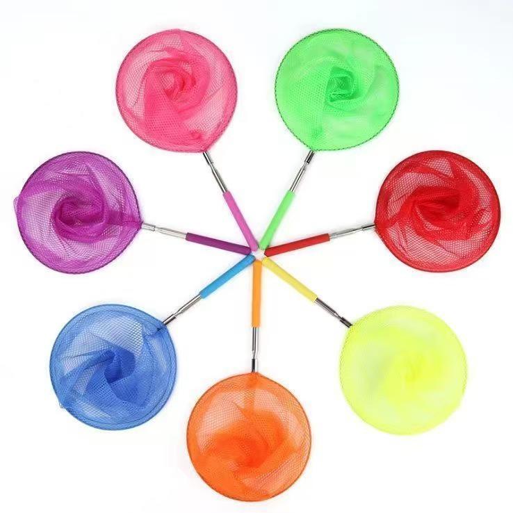 Children's Colorful Telescopic Fish & Insect Net - Lightweight Outdoor Butterfly Scooping Tool
