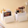 White Desktop Cosmetic Organizer Plastic Sundries Container Stationery Storage Box  for Home
