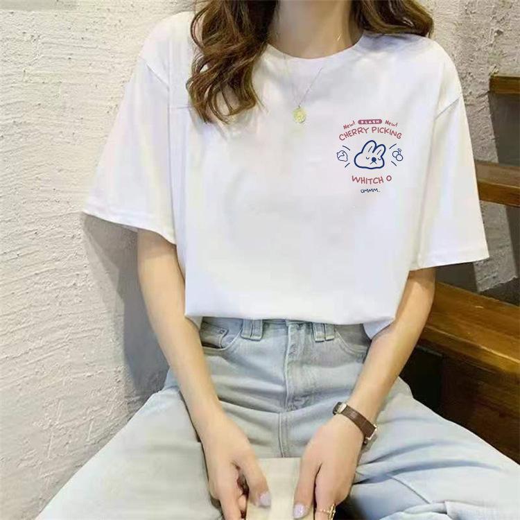 

GMXIA Летняя винтажная женская футболка с принтом из чистого хлопка с коротким рукавом, женская свободная повседневная футболка с женским топом 3XL