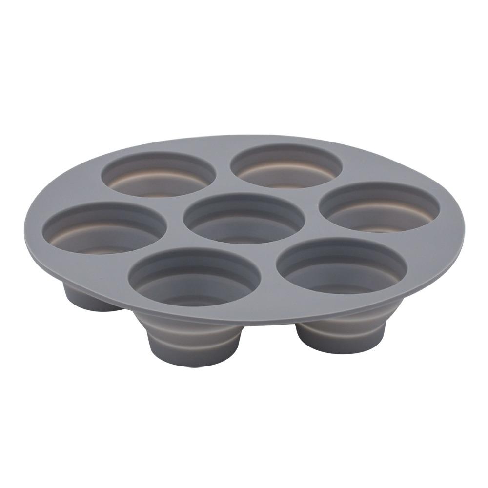 

7 Cups Air Fryer Muffin Pan Food-Grade Silicone Nonstick Silicone Muffin Pan Kitchen Tools серый