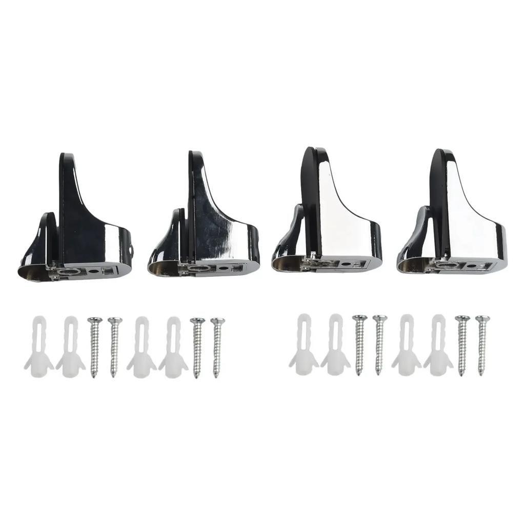 Support Glass Clamp F Clip For 3-20 Mm Thick Shelf Large Partition Board Zinc Alloy 55 X 24 Mm Brackets Practical Accessories