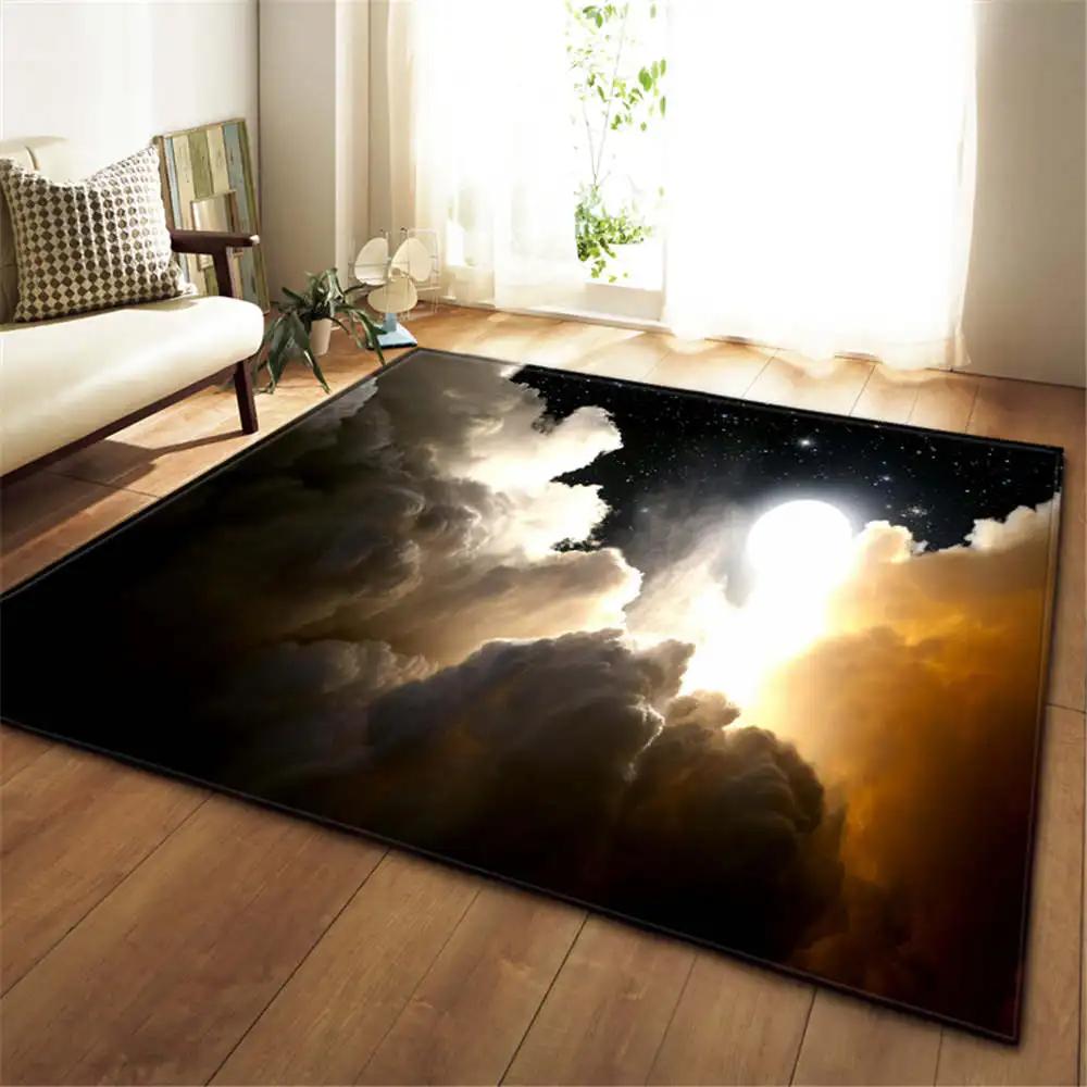Universe Planet Living Room Rug Hallway Carpets Boys Kids Play Nebula Galaxy Bedroom Bedside Rug Kitchen Bathroom Floor Mat