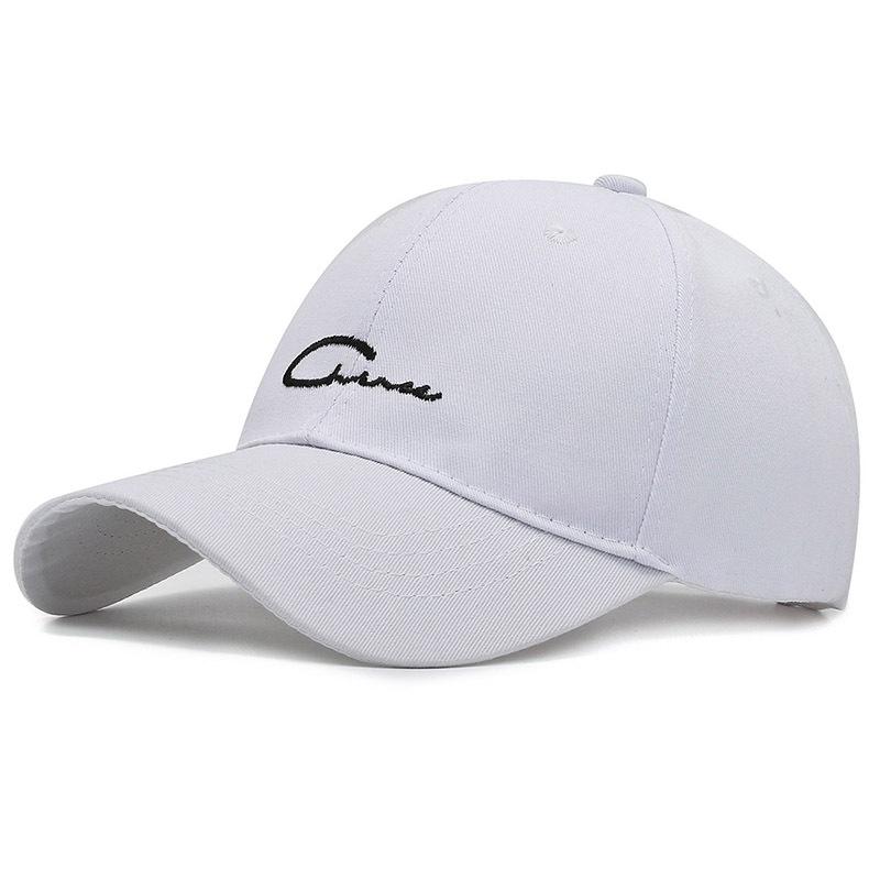 

Duck Cap Solid Color Letter Embroidery Female Spring Summer Shade Breathable White C
