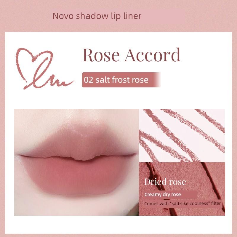 Novo New Lip Liner, Silky Smooth Lip Shaping, 3D Pouty Lips, One Stroke Lip Plumping, Soft Focus, Smooth and Gentle Pink Lip Pencil