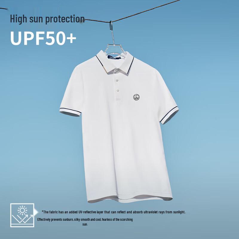 NAVIGARE Men's Quick-Dry Sun Protection Short Sleeve Polo Shirt