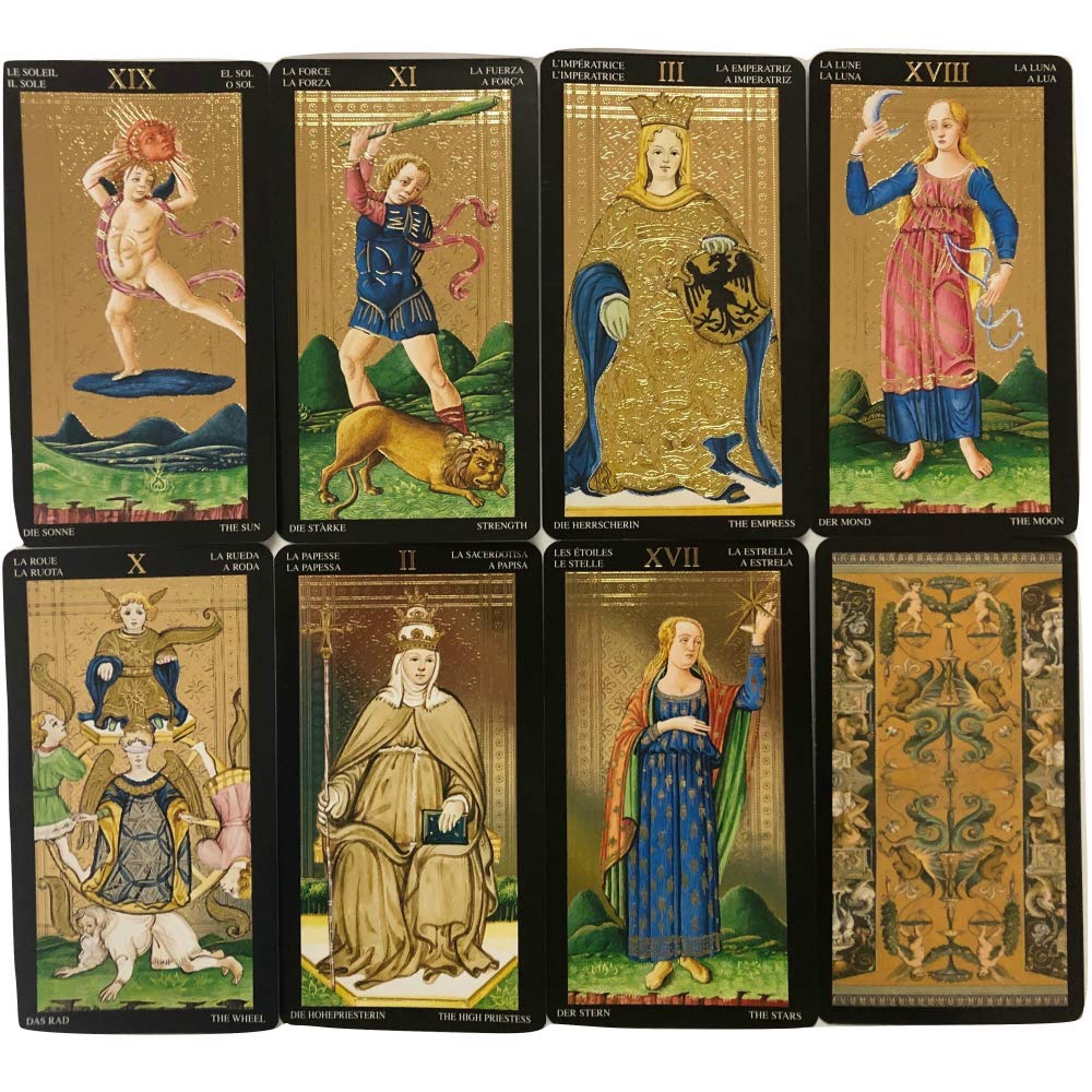 22 Tarot Cards Major Arcana Tarot Fortune Telling Visconti Box Golden Visconti Japanese Instruction Manual Included [Golden Tarot/Hard Tarot] [Genuine