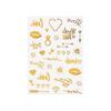 Rose Water Transfer Gold Stamping Tattoo Stickers Fake Waterproof Temporary Tattoo Instant Gold Body Art Sticker Women/Lady/Girl