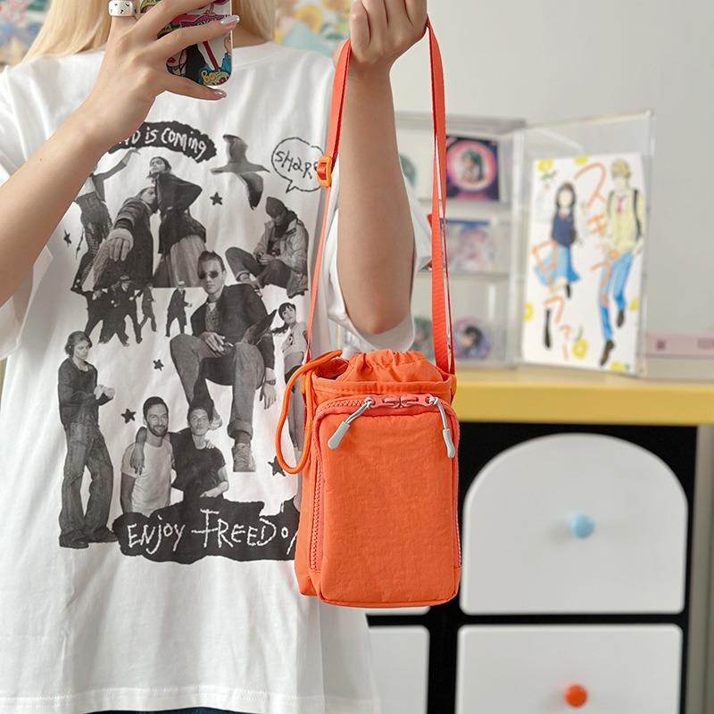 Lässige Kordelzug kleine quadratische Tasche, Sommer neue Mode Nylon Handy-Tasche, minimalistischer Stil Trend Umhängetasche