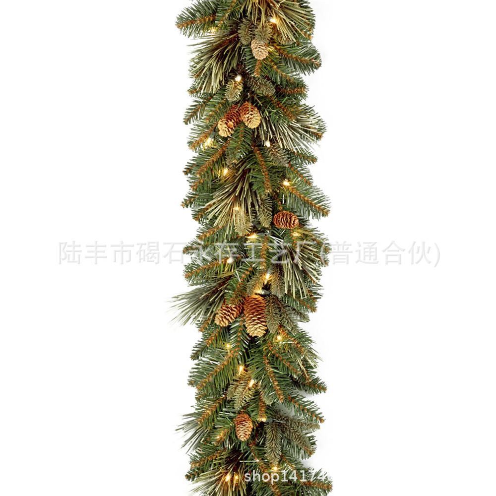 Poinsettia Wreath 180 cm / 2.7 m Christmas Wreath Vines Festive Party Decorations Home Decor for Fireplaces and Staircases