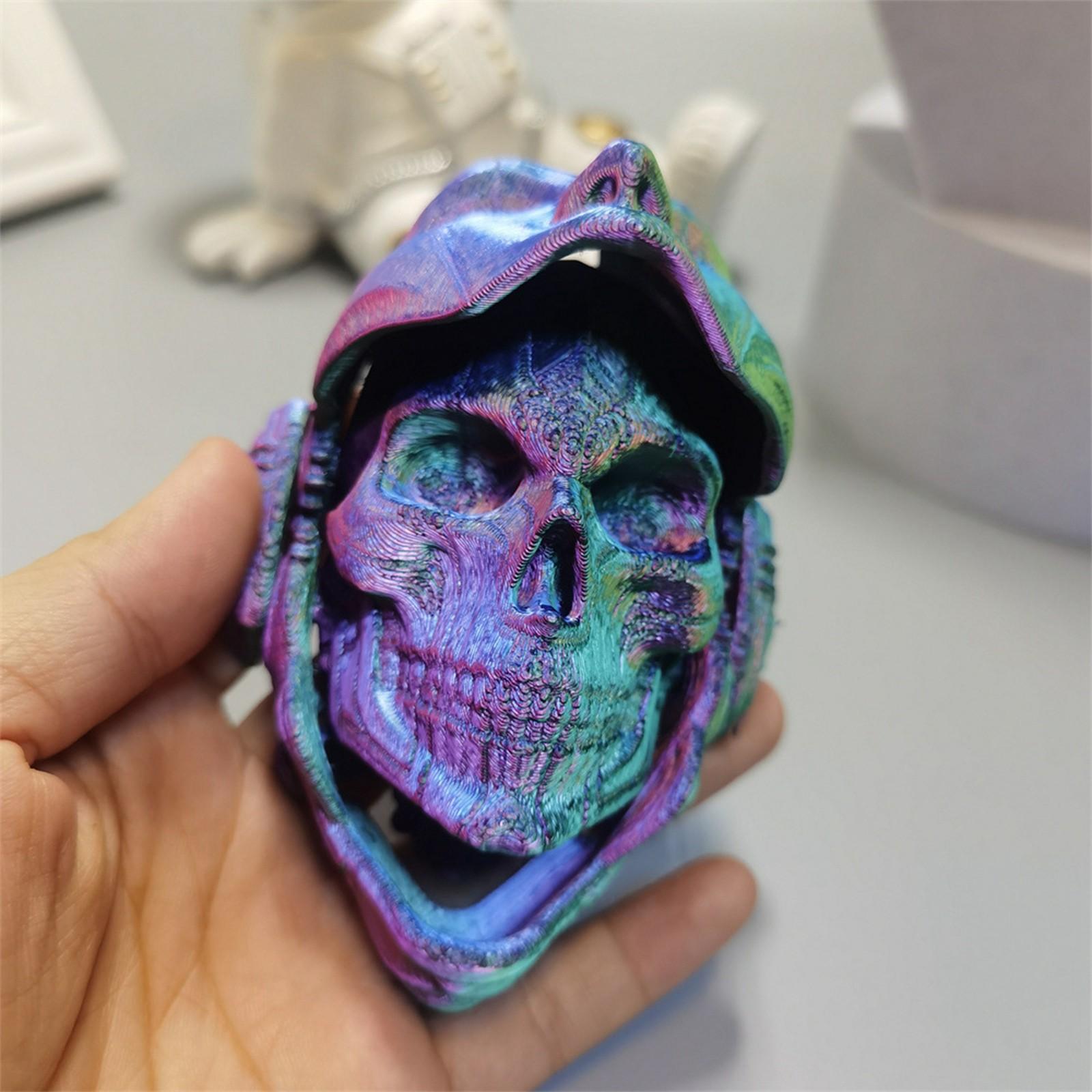 

3D-друкована рухома маска. Лицар у масці. Скелет людини. Орнамент One Size фіолетовий
