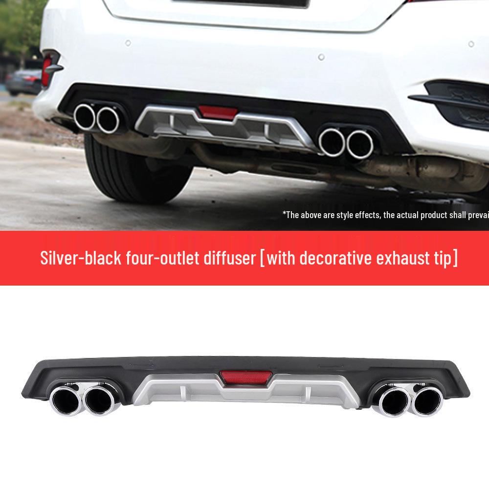 Rear Diffuser, Bumper, Lip & Exhaust Tips for 2016-2019 Civic Sedan Modifications