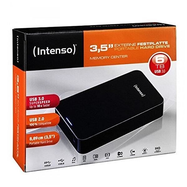 Disque Dur Externe INTENSO 6031514 3.5'' USB 3.0 6 TB Noir