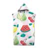 Fruit Kiwi Pomegranate Pattern Hooded Bath Towel Soft Microfiber Quick-Drying Beach Towel Adult Kid Outdoor Swimming Surf Poncho