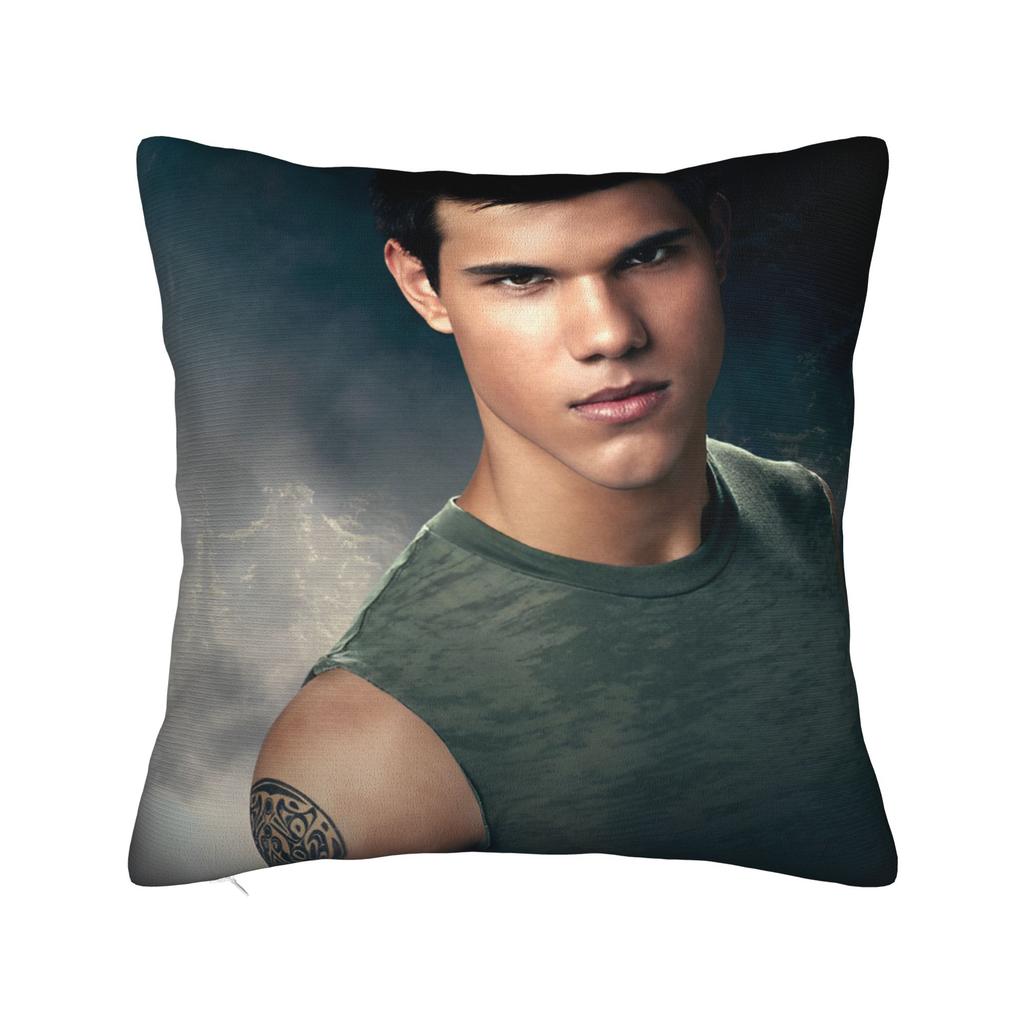 Team Jacob Cursed Fan Collage Twilight Pillowcase Soft Fabric Cushion Cover Throw Pillow Case Cover Home Drop Shipping 40*40cm