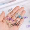 2Sets Hollowed Out Design Metal Binder Clip Long Tail Clips Office Hand Book Folder Paper Organizer Stationery Fish Clip