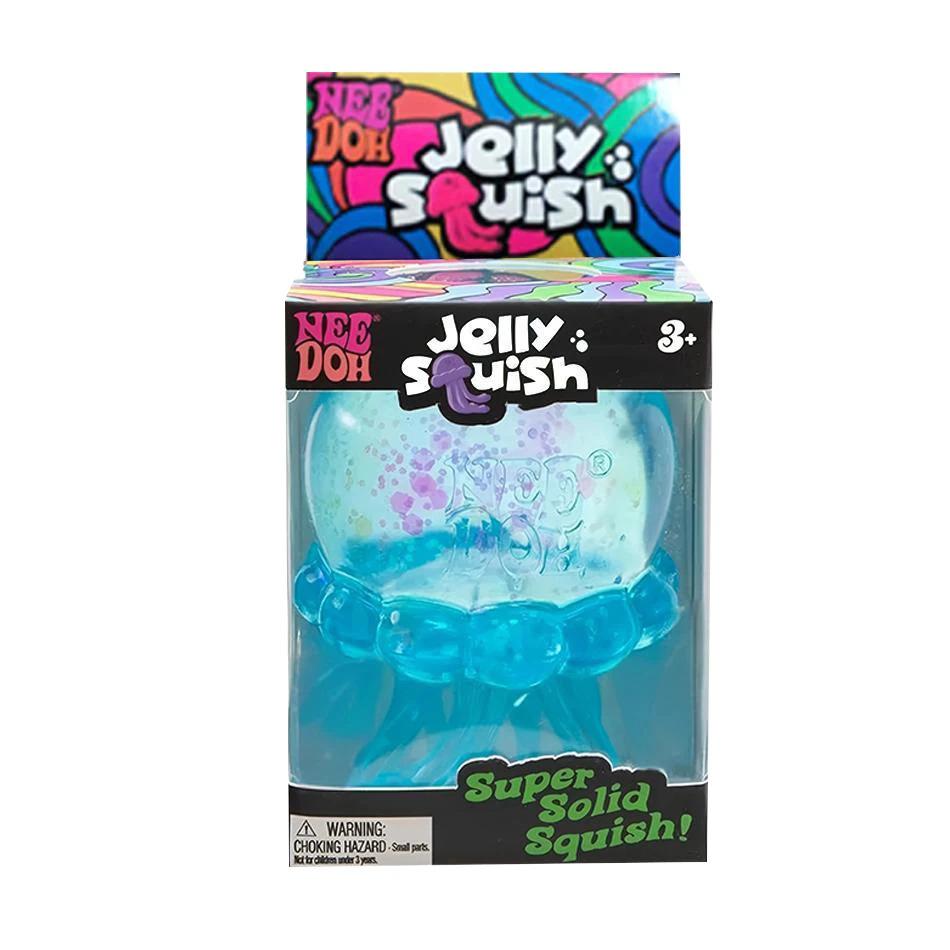 Needoh Trending Jellyfish & Cube Squish Toy, Soft Jelly Squeeze Stress Relief Fidget Toy, Sensory Needoh For Kids & Adults