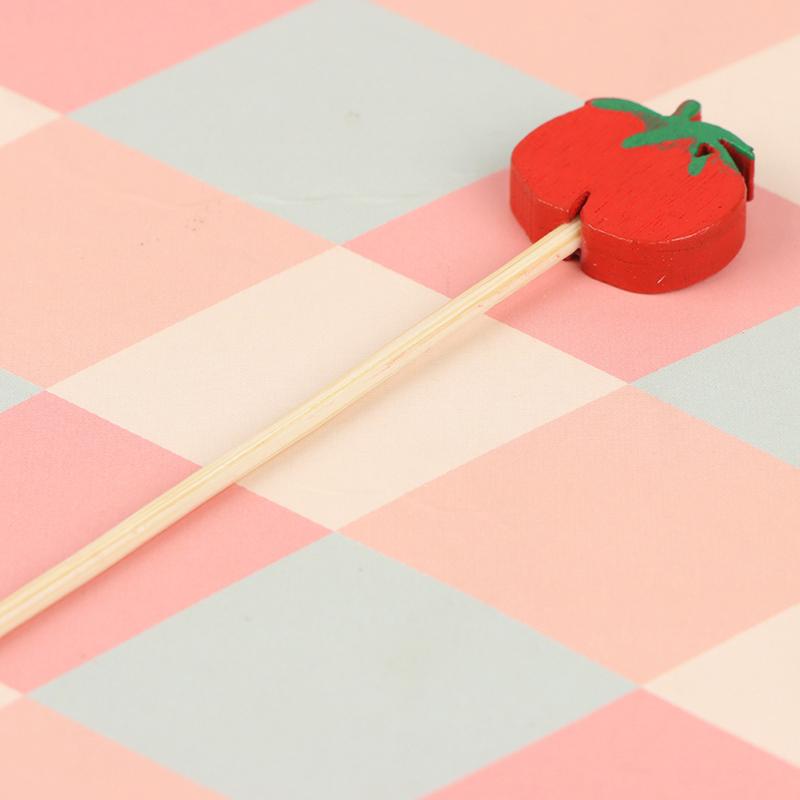 100 Adet Karışık Meyve Domates Çöpü Cupcake Meyve Çatalı Tatlı Salata Kokteyl Çubukları