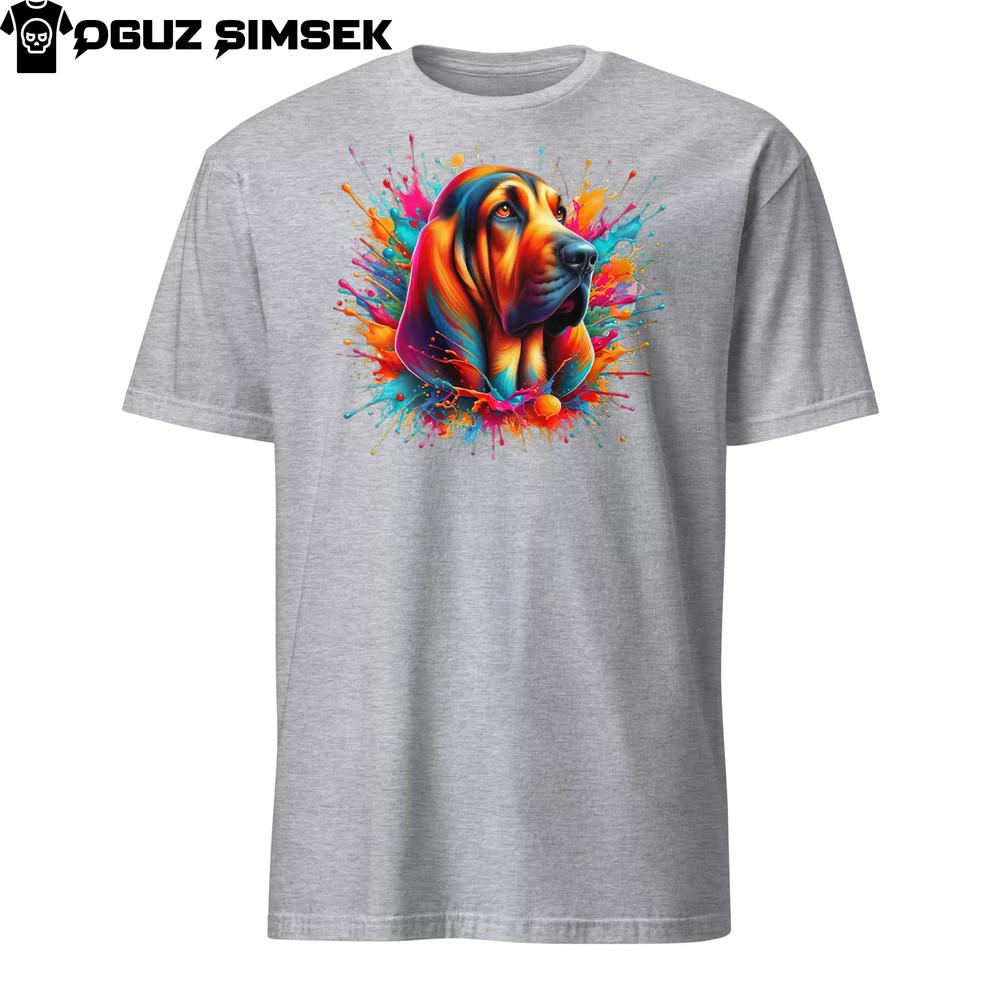 

Colorful Bloodhound Dog Unisex T-Shirt | Vibrant Tee with Unique Design 3XL