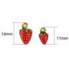 2pcs Never Fade PVD Stainless Steel Earrings Charms Necklace Pendants Fruit Strawberry Charms for DIY Findings Jewelry Making