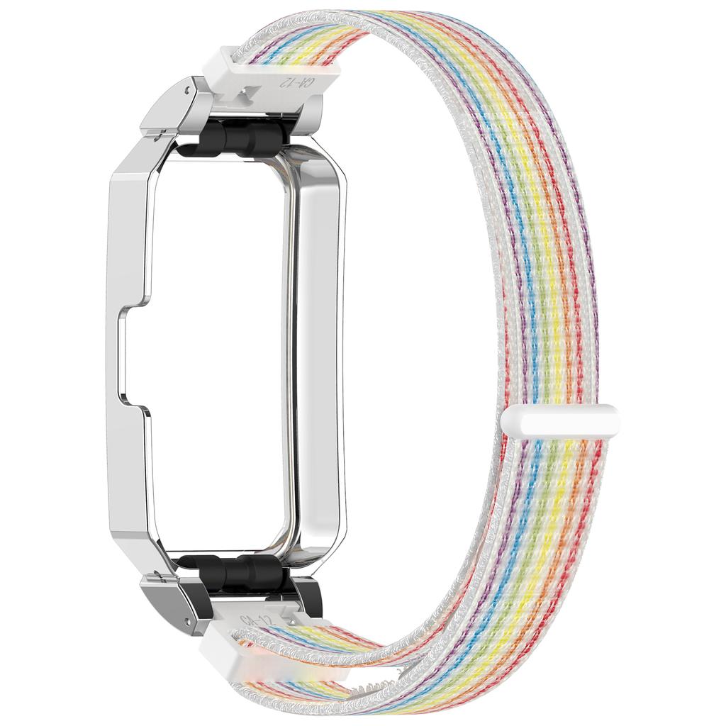 Armband für Huawei Band 10/10 NFC/9/9 NFC/8/8 NFC Klettverschluss Nylonarmband mit Metallgehäuse