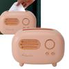 Tissue Box Holder Cute Radio   Wide Opening Anti Slip Feet Plastic Tissue Paper Box for   Bedroom Living Room