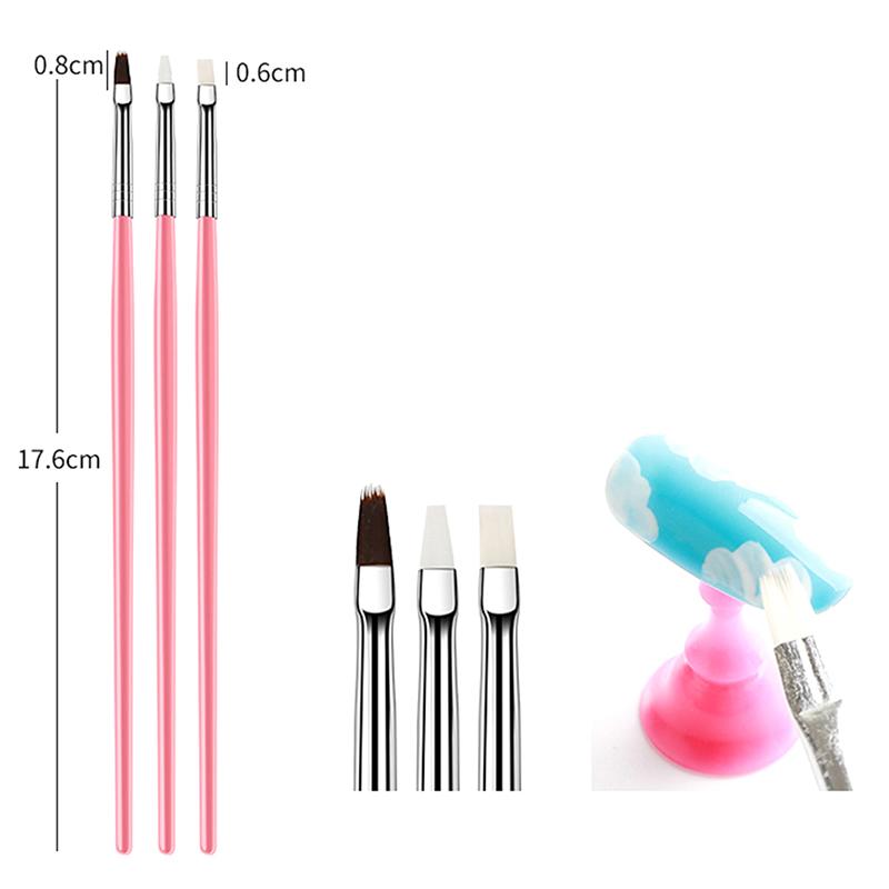 15Pcs Dotting Pen  Handle Nail Diy Art Uv Gel Nail Brush Acrylic Brushes