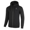 Kelme Zip-Up Hoodie, Soccer Training Jacket, Fitness Sweatshirt, Casual (Black, Size M)
