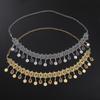 Elegant Gold Alloy Waist Chain with Rhinestone Tassels for Women