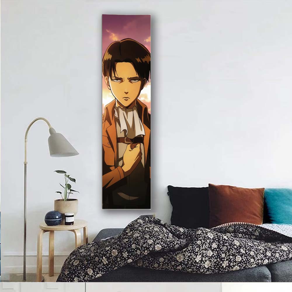 Cool Anime Soldier Vertical Tapestry Wall Hanging for Bedroom Decor Flat Print Manga Warrior Fabric Poster Dorm Gift