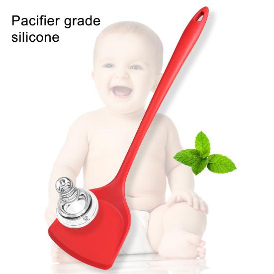 Handle Silicone Spatula Non-Stick Cooking Turner for Frying Stir-Frying Food-Grade Heat-Resistant Kitchen