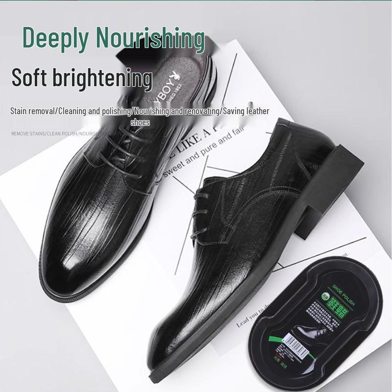 Portable Double-Sided Sponge Shoe Polish: Clear Shine & Maintenance for Leather Shoes