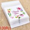 100 buc pungi de plastic mulțumesc cookie & bomboane pungă autoadezive pentru nuntă ziua de naștere petrecere cadou pungă biscuiți copt ambalaj pungi