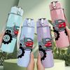 1PC Monster Pickup Truck 750ml Color Plastic Sports Water Bottle Leakproof Flip Straw Lid Suitable for Sports Office Home Use