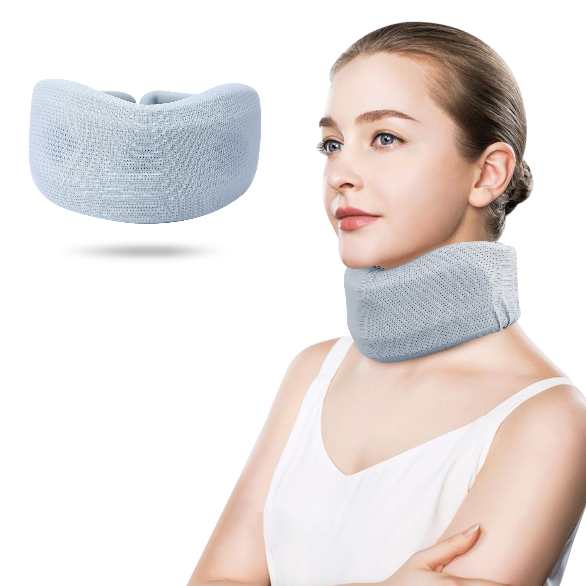 

New Design x Expertly Supervised Neck Cervical Soft Neck Corset with Breathable Cushion for Smartphone and Home Includes Washable Cover Size [2025 синий