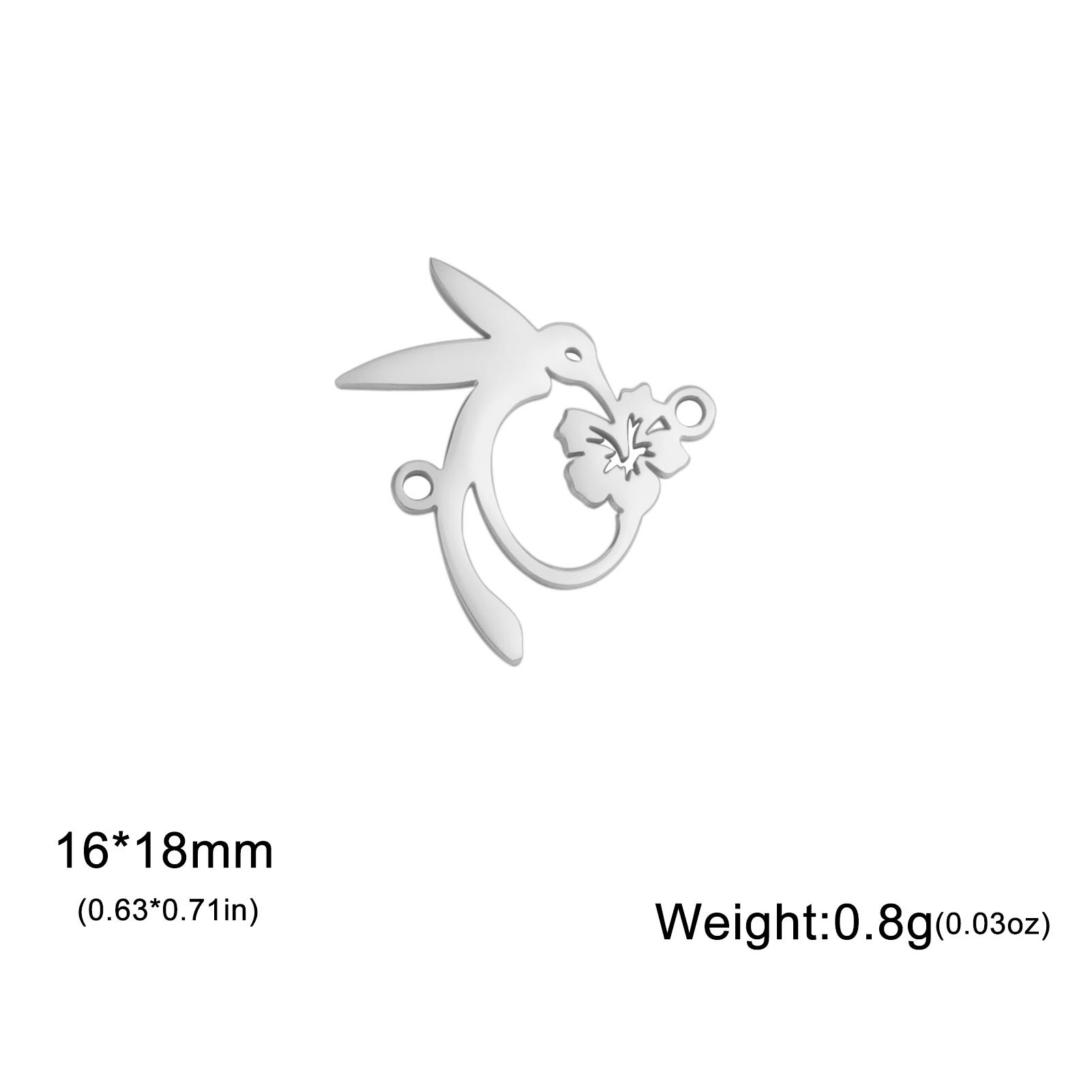

Teamer 5pcs/Lot Hummingbird Stainless Steel Charms For Jewelry Making Pendant Diy Acccessories For Bracelet Necklace Hot Sale