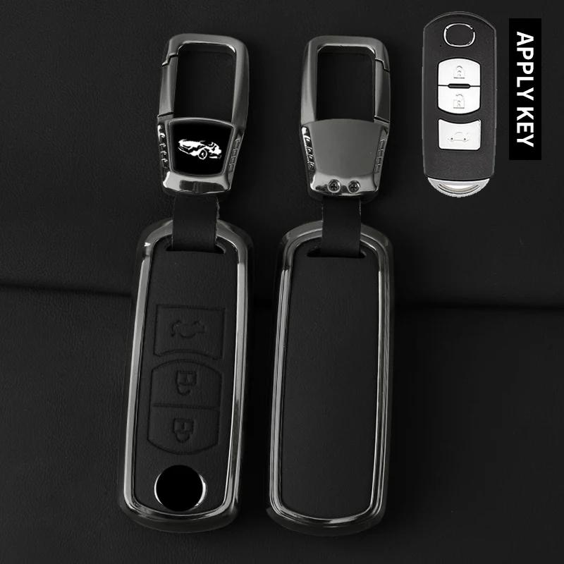 For Mazda 2 CX-3 CX-5 CX-4 CX-8 MX-5 Zinc Alloy Car Remote Key Case Cover Shell Holder Atenza Car Key Protector Shell Keyless black a