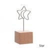 1 PC Creative Wedding Decor Desktop Ornaments Square Wooden Memo Holder Photo Clip Picture Frame