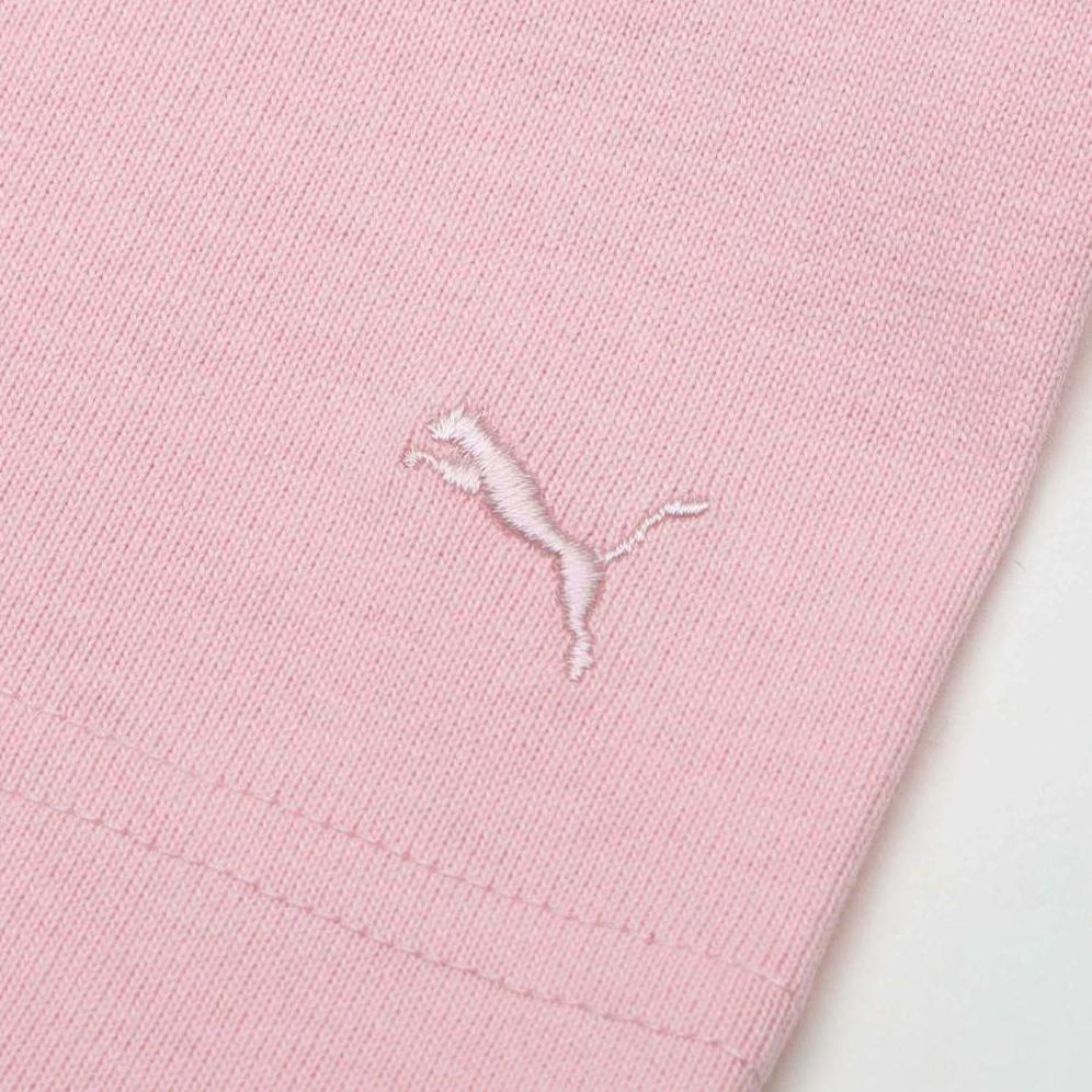 Puma Solid Color Logo Pocket Crew Neck Tee Unisex Tops Pink 534670-16