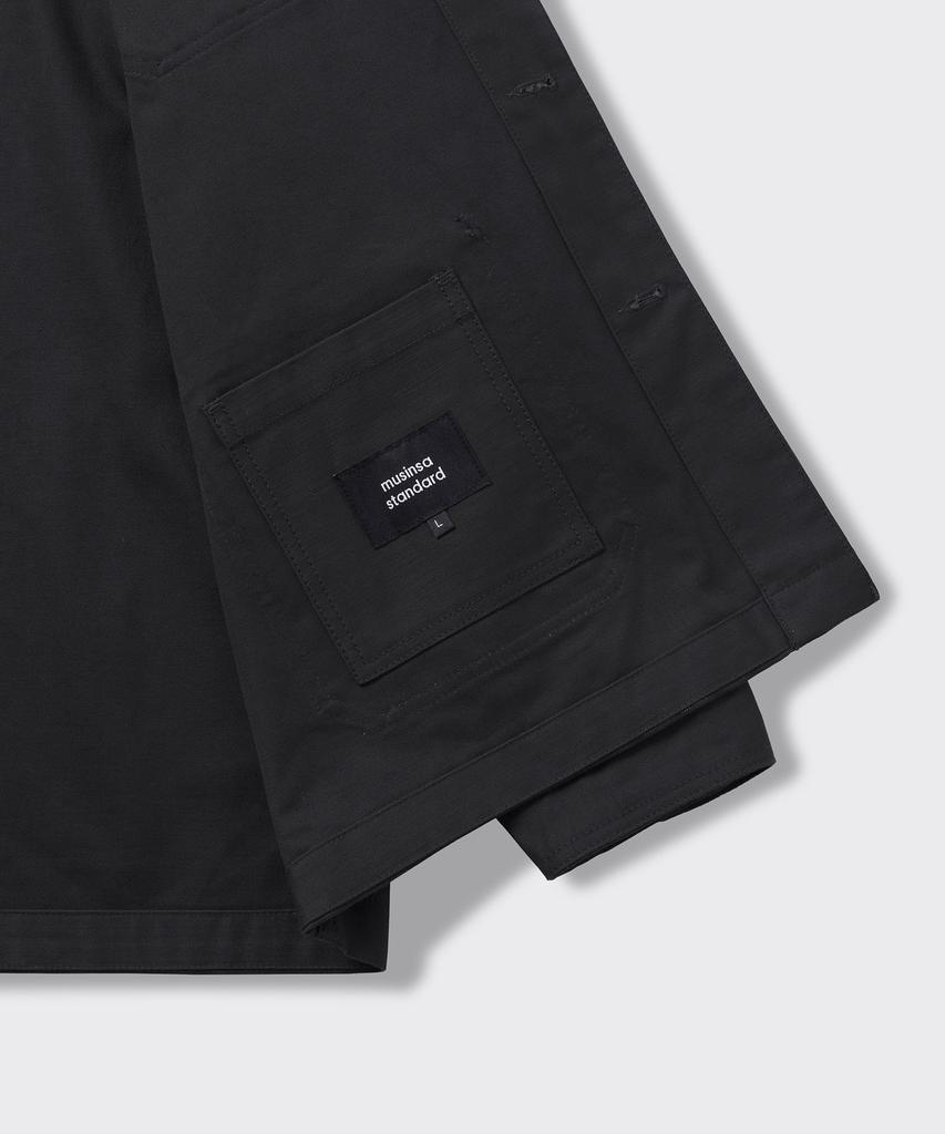 Musinsa Standard Back Satin Chore Jacket [Dark Grey]